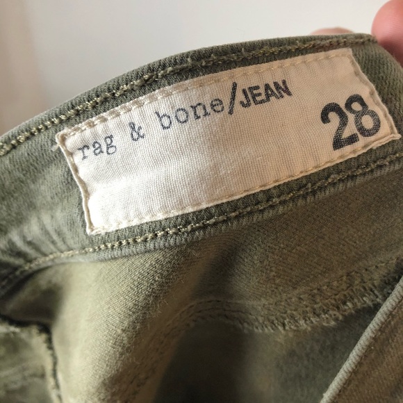 Rag & Bone Army Green Skinny Jeans (28) - Picture 5 of 7